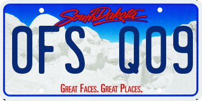 SD license plate 0FSQ09