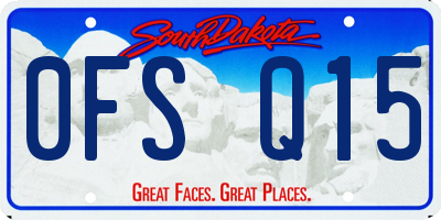 SD license plate 0FSQ15