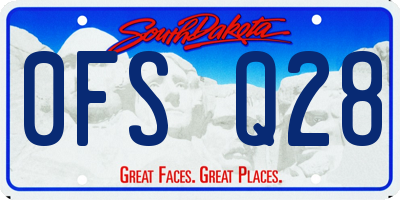 SD license plate 0FSQ28