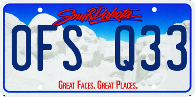 SD license plate 0FSQ33