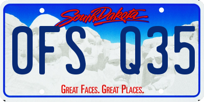 SD license plate 0FSQ35