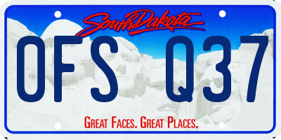 SD license plate 0FSQ37