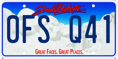 SD license plate 0FSQ41
