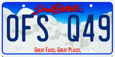 SD license plate 0FSQ49