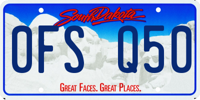 SD license plate 0FSQ50
