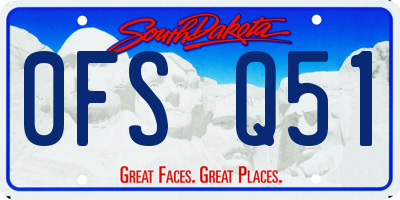 SD license plate 0FSQ51