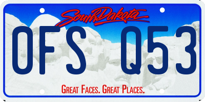 SD license plate 0FSQ53