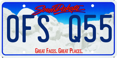 SD license plate 0FSQ55