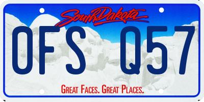 SD license plate 0FSQ57