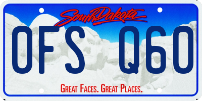 SD license plate 0FSQ60