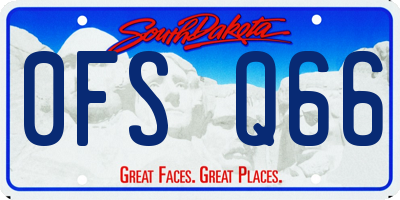 SD license plate 0FSQ66