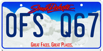 SD license plate 0FSQ67