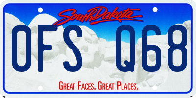 SD license plate 0FSQ68