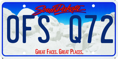 SD license plate 0FSQ72