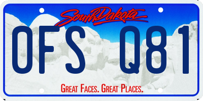 SD license plate 0FSQ81