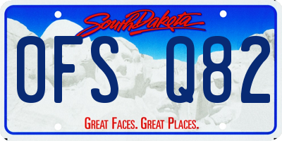 SD license plate 0FSQ82