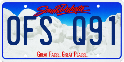 SD license plate 0FSQ91