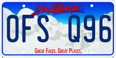 SD license plate 0FSQ96