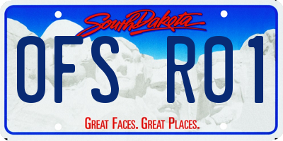 SD license plate 0FSR01