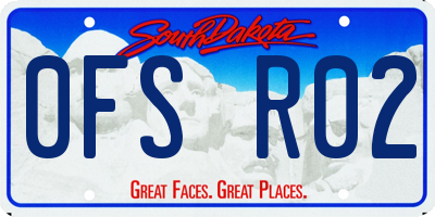 SD license plate 0FSR02