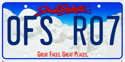 SD license plate 0FSR07