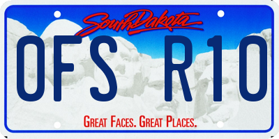 SD license plate 0FSR10