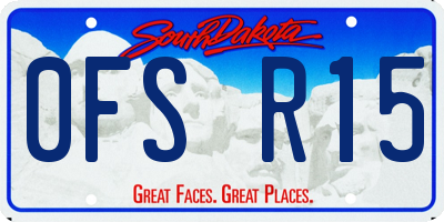 SD license plate 0FSR15