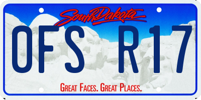 SD license plate 0FSR17