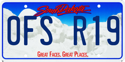 SD license plate 0FSR19