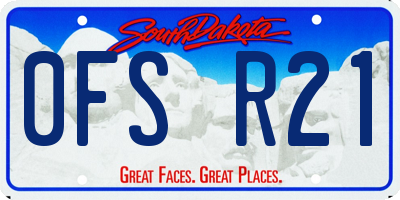SD license plate 0FSR21