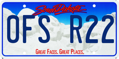 SD license plate 0FSR22