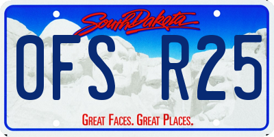 SD license plate 0FSR25