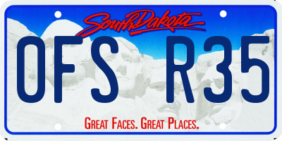 SD license plate 0FSR35