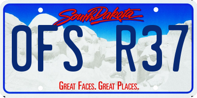 SD license plate 0FSR37