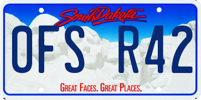 SD license plate 0FSR42