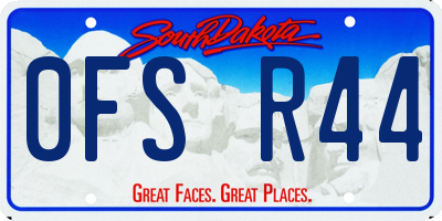 SD license plate 0FSR44