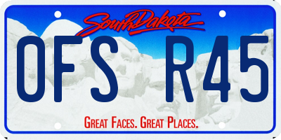 SD license plate 0FSR45