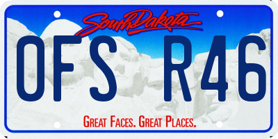 SD license plate 0FSR46