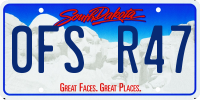 SD license plate 0FSR47