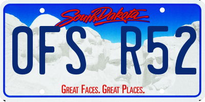 SD license plate 0FSR52