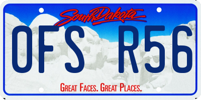 SD license plate 0FSR56