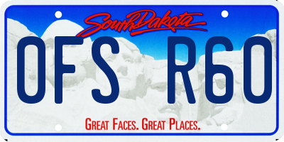 SD license plate 0FSR60