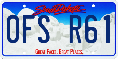 SD license plate 0FSR61