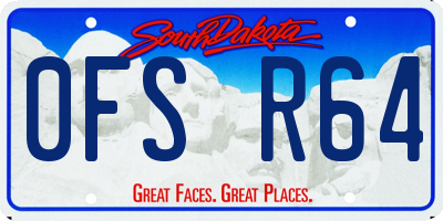 SD license plate 0FSR64