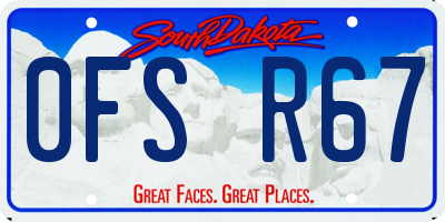 SD license plate 0FSR67
