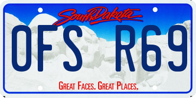 SD license plate 0FSR69