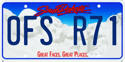 SD license plate 0FSR71