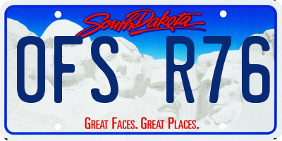 SD license plate 0FSR76