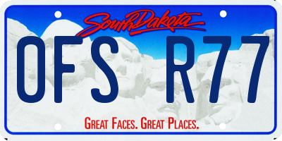 SD license plate 0FSR77