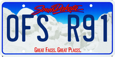 SD license plate 0FSR91